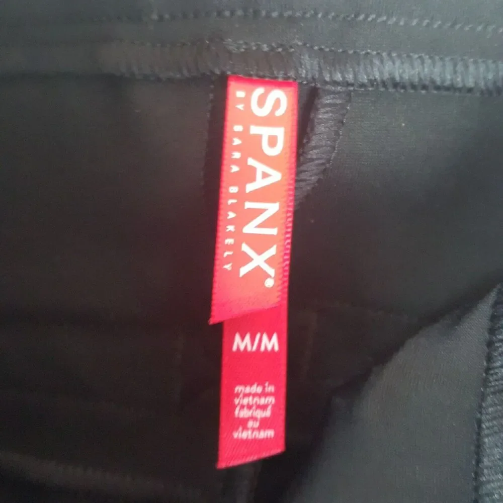Spanx The Perfect Pant Ankle Sequin Tuxedo Skinny Classic Black Size Medium - Picture 2 of 4